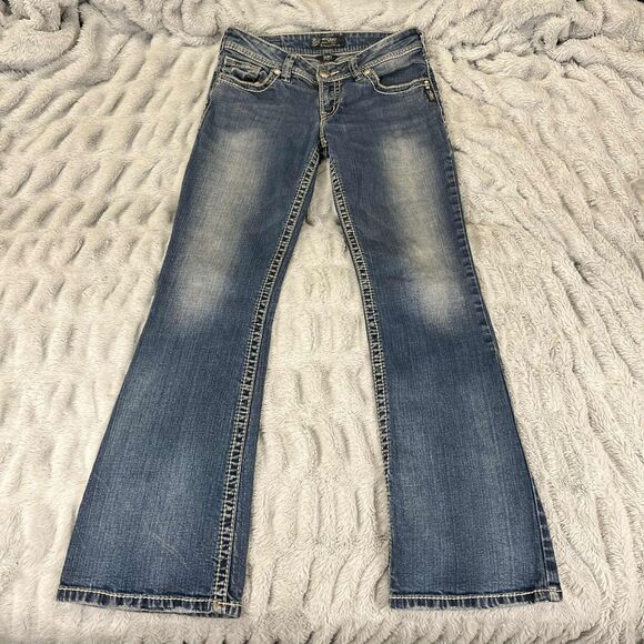 Silver Co Jeans Womens 30x29 (29/32) Tag Bootcut Stretch Medium Wash Denim - Picture 1 of 8